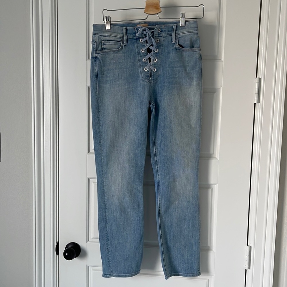 Mother Denim Lace Up Dazzler Crop